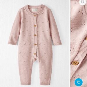 Baby Organic Cotton Sweater Knit Pointelle Jumpsuit Little Planet Carter’s